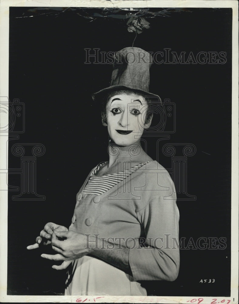 Press Photo Pantomimist Marcel Marceau - Historic Images