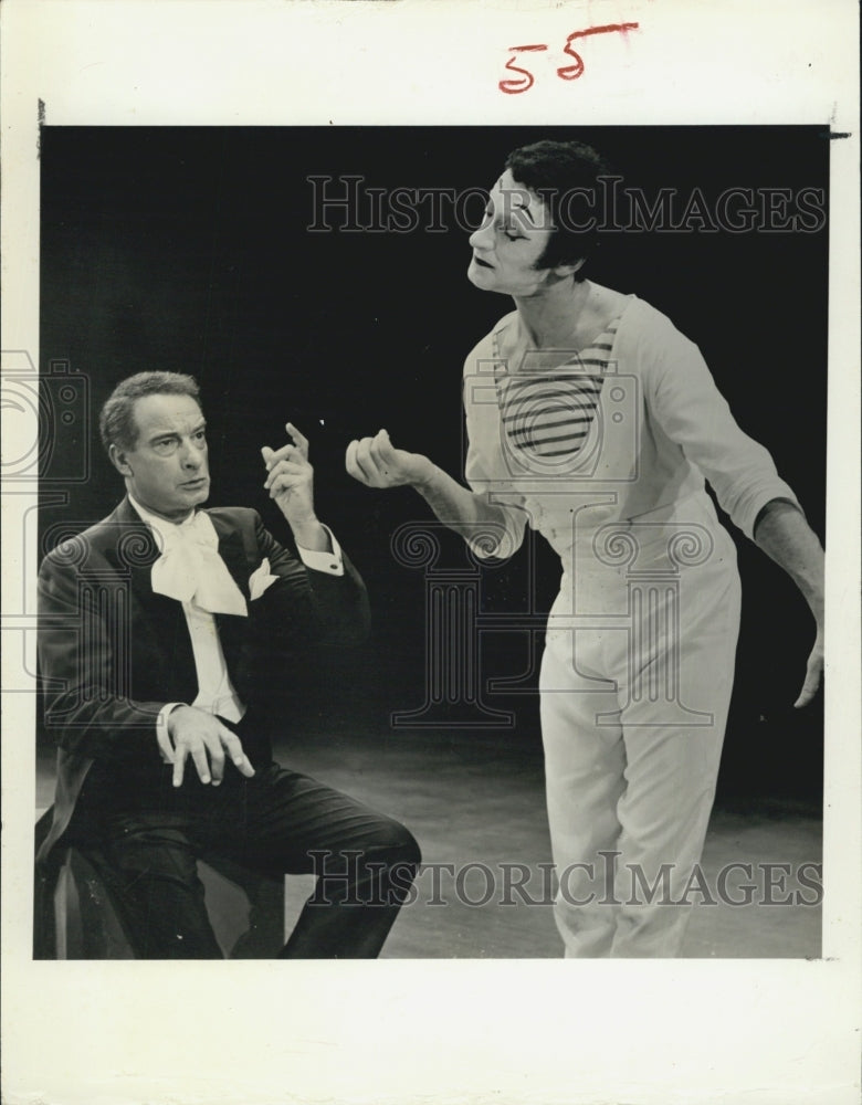 Press Photo French Pantomimist Marcel Marceau - Historic Images