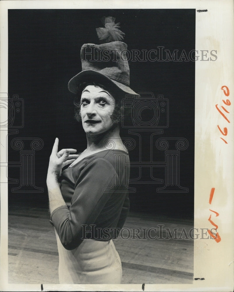 1976 Marcel Marceau/Clown/Mime - Historic Images