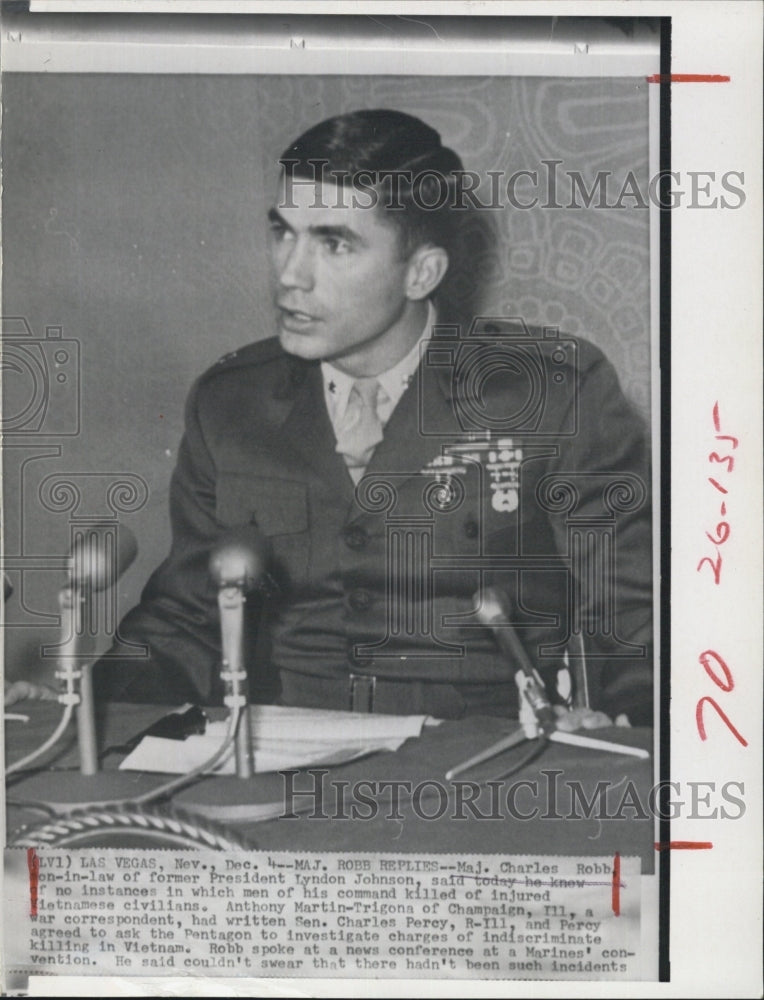 1969 Maj Charles Robb Civilian Killing Trials Vietnam - Historic Images