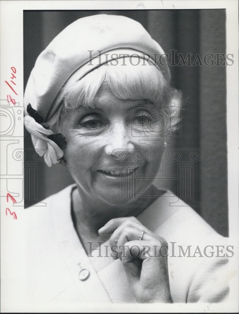 1969 Mme Claude Riviere French Fashion Designer - Historic Images