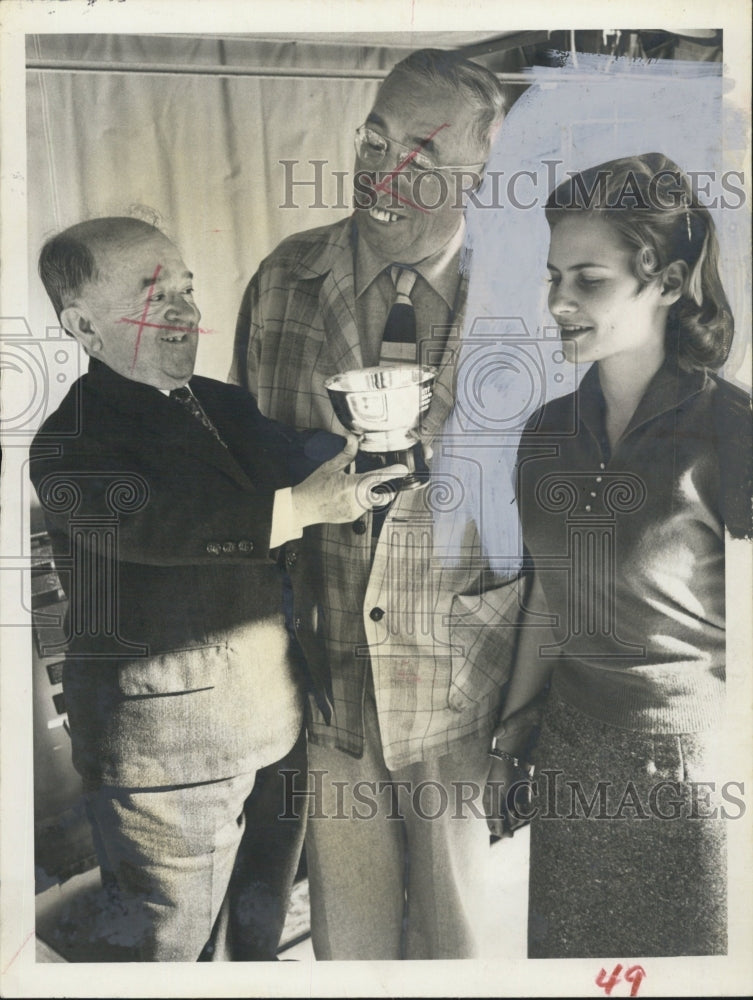 1969 Patti Lou Pearce Being Presented A Cup - Historic Images