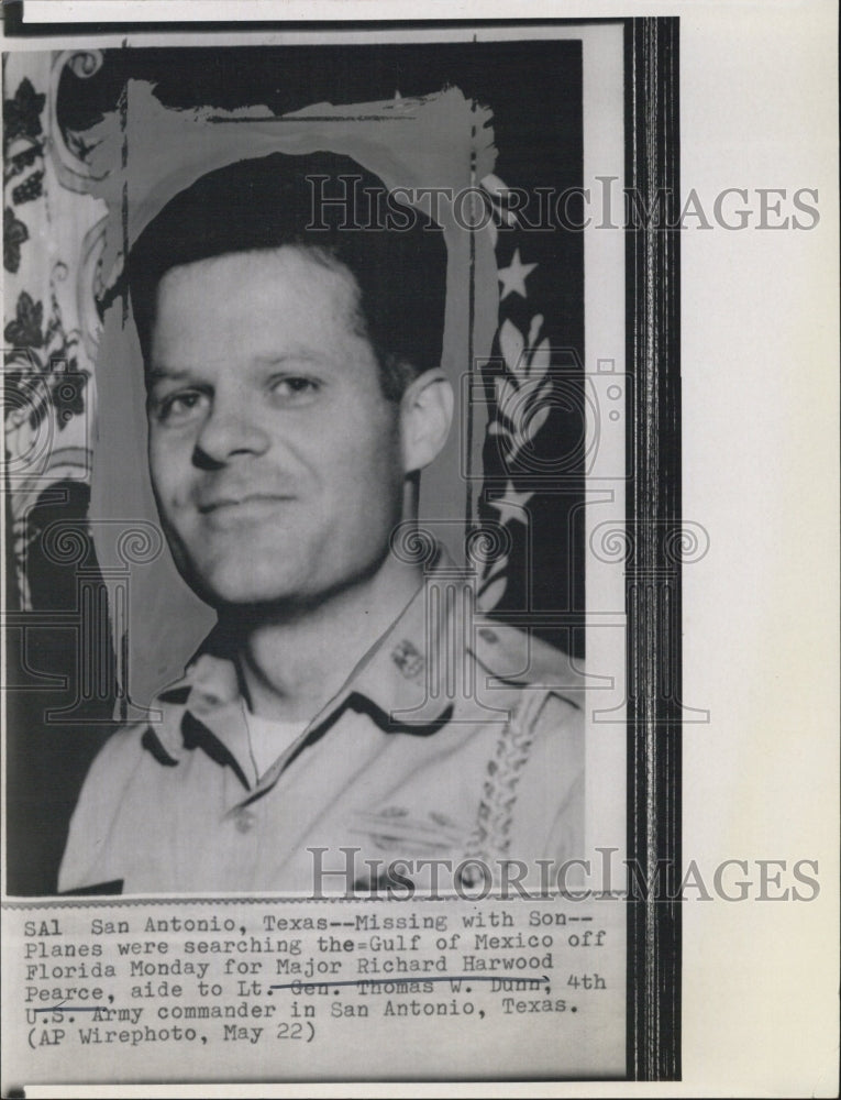 Press Photo Major Richard Harwood Pearce Missing Gulf Of Mexico Flight - Historic Images