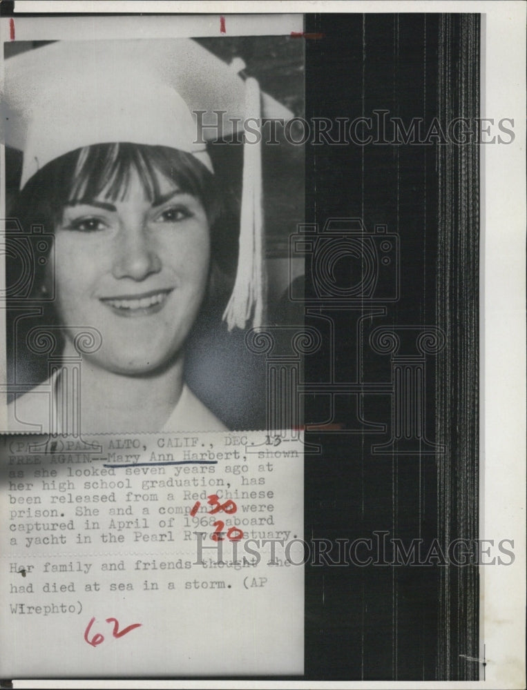 1968 Mary Ann Harbert During Graduation - Historic Images