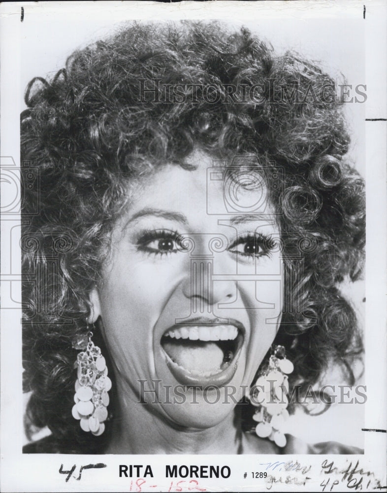 Press Photo Rita Moreno Merv Griffin - Historic Images