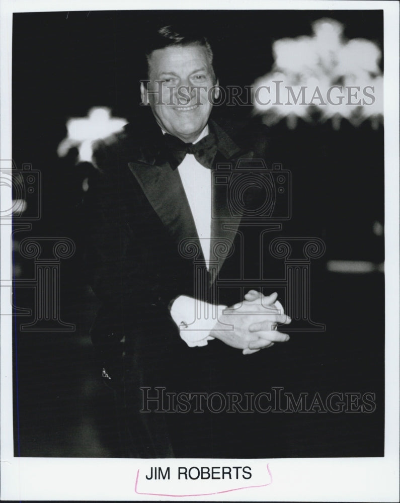 1990 Press Photo Jim Roberts Singer Best Known As Performer Lawrence Welk Show - Historic Images