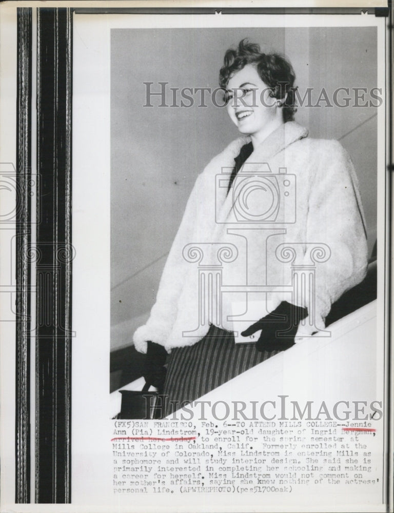 Press Photo Jennie Ann Lindstrom daughter of Ingrid Bergman - Historic Images