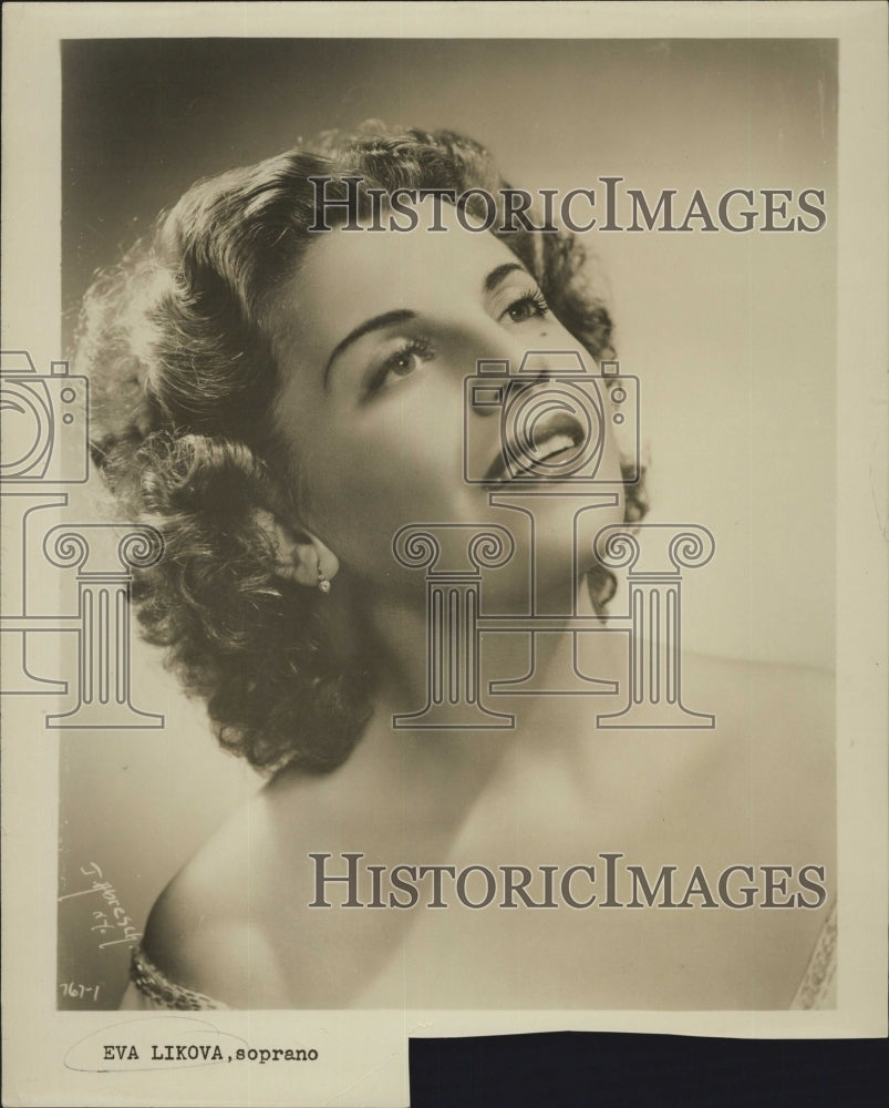 1956 Soprano singer Eva Likova - Historic Images