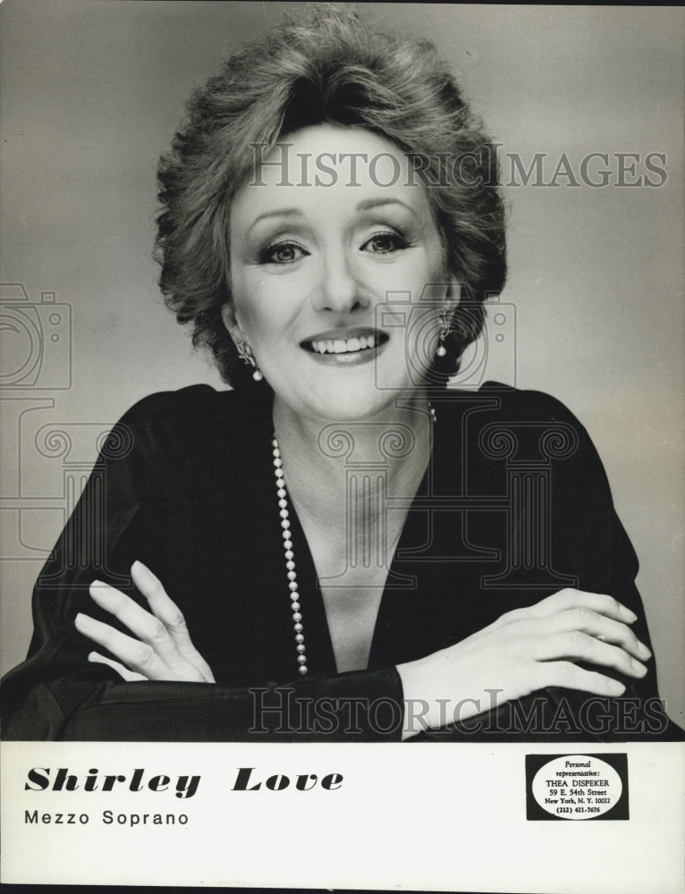 1986 Press Photo Soprano singer Shirley Love - Historic Images