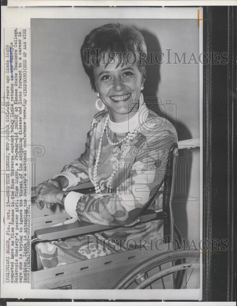 1972 Press Photo Miss kansas Linda Light - RSG58253 - Historic Images