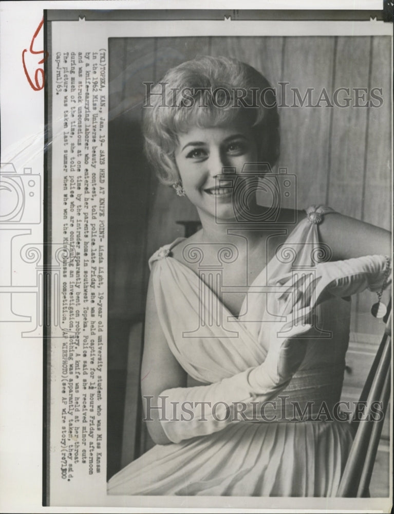 1983 Press Photo Linda Light Beauty Queen Miss Kansas - Historic Images