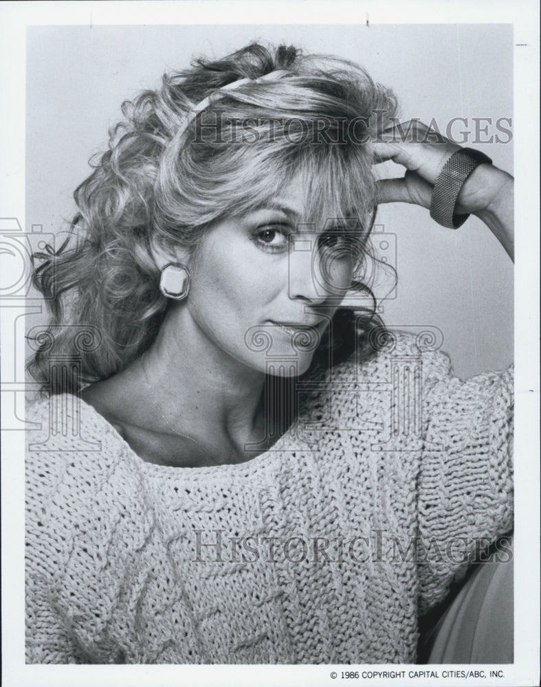 1986 Press Photo Actress Judith Light "Who's the Boss?" ABC TV Comedy Tony Danza - Historic Images