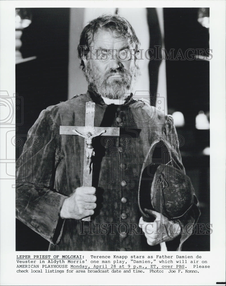 1981 Press Photo Terence Knapp Father Damien de Veuster &quot;damien&quot; - Historic Images