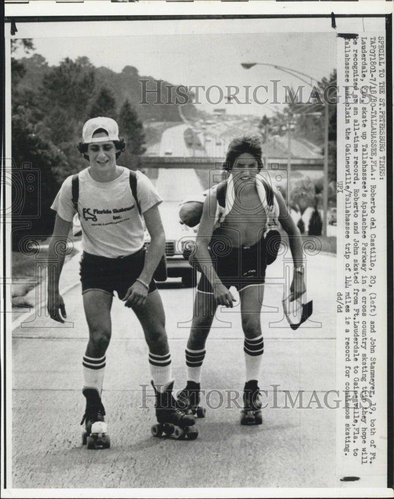 1980 Press Photo Robert Del Castillo John Stanmeyer Tallahassee - Historic Images