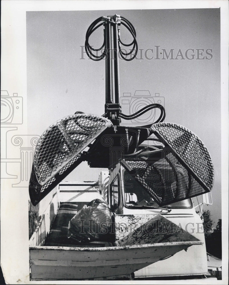 1974 Clearwater Bridge Florida Harbor Fishing Boat Ocean Water Claw - Historic Images