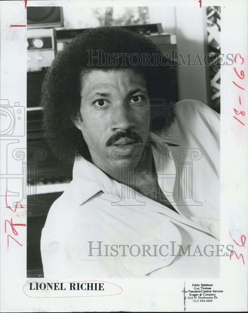 1986 Press Photo Lionel Richie - Historic Images