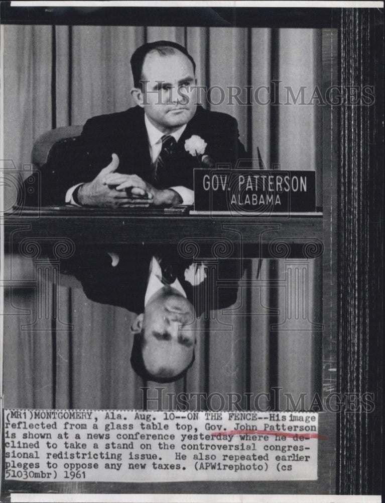 1961 Alabama Governor John Patterson News Conference Montgomery - Historic Images