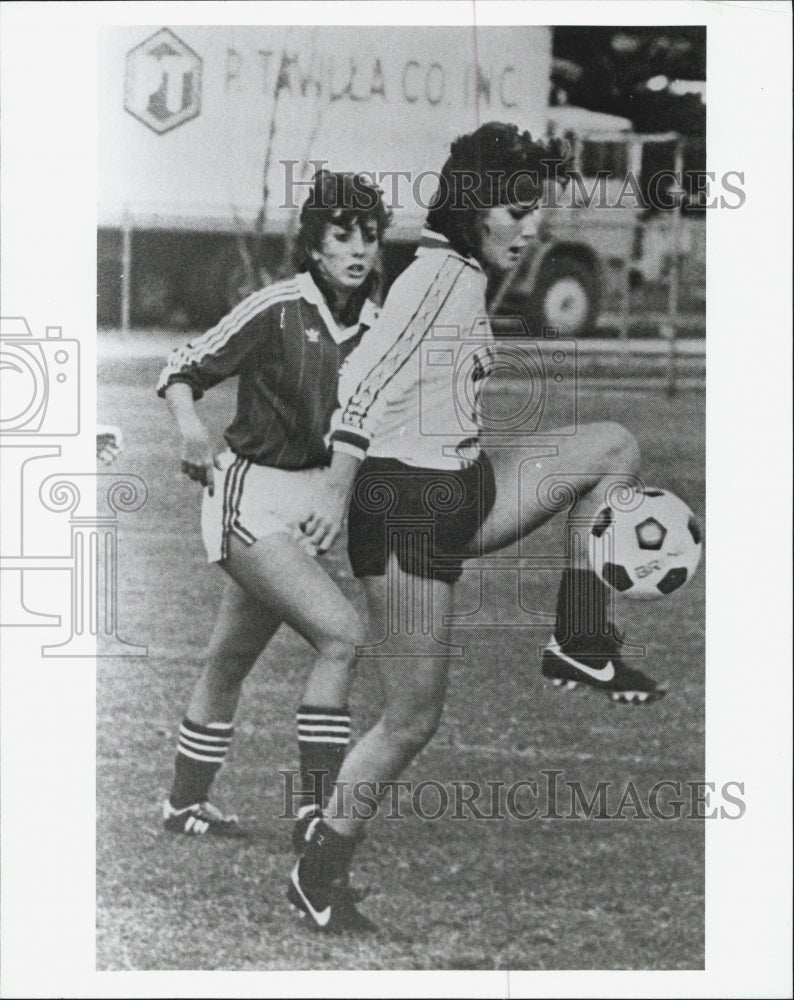 1984 Press Photo Tracy Pavles Soccer - Historic Images