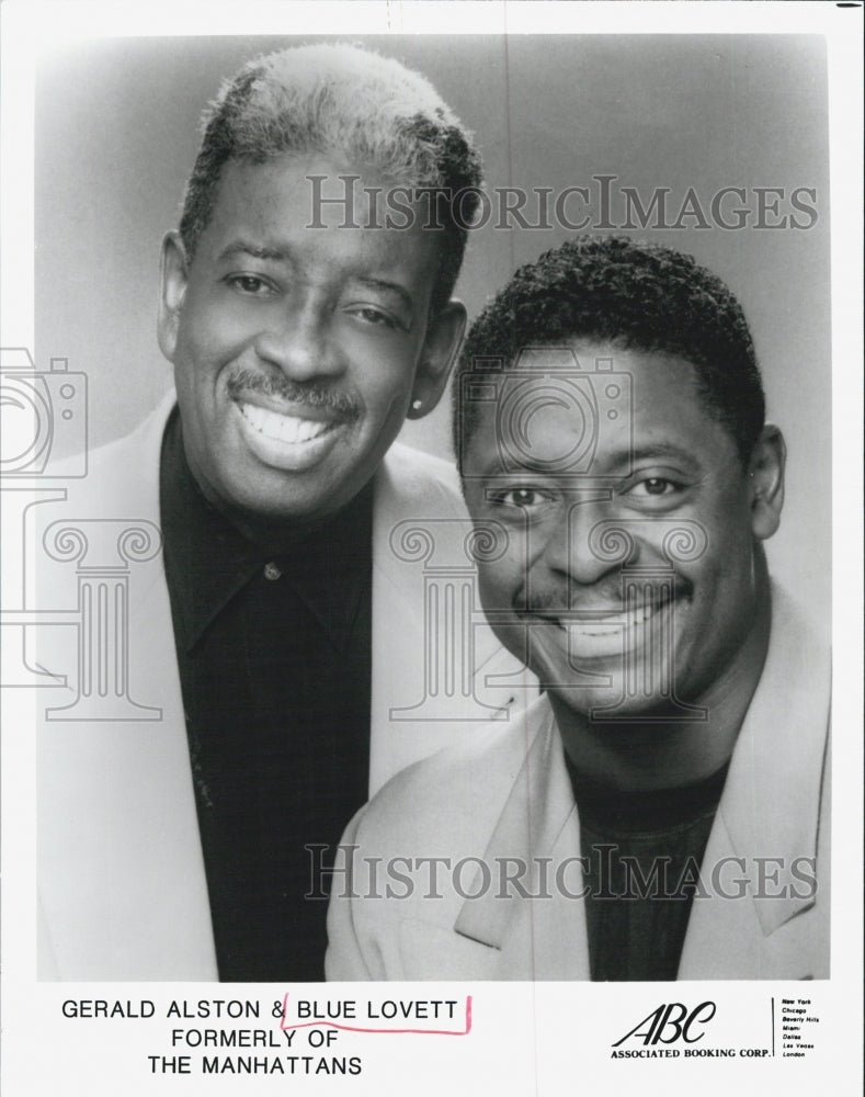 1997 Press Photo Gerald Alstone, Blue Lovett, formerly of The Manhattans - Historic Images