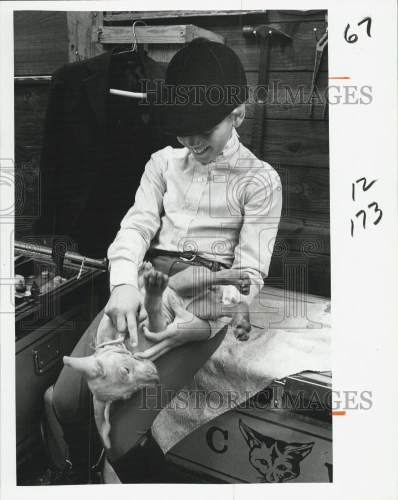 1981 Press Photo Meredith Merrill, horse show - Historic Images