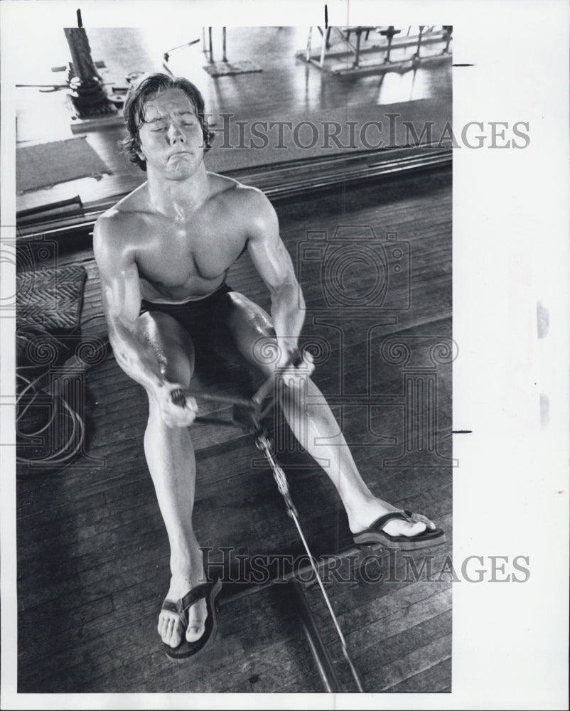 1979 Press Photo John Moran, body builder. - Historic Images