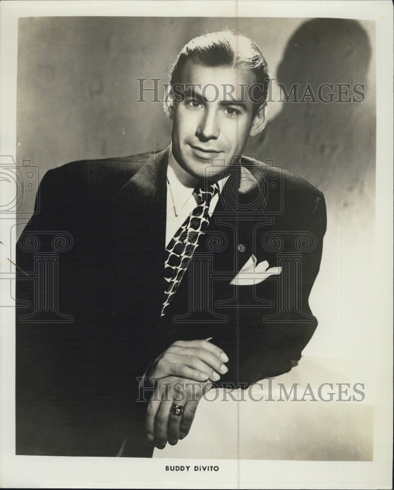 1956 Press Photo The Glades Singing Star Buddy Di Vito Portrait - Historic Images