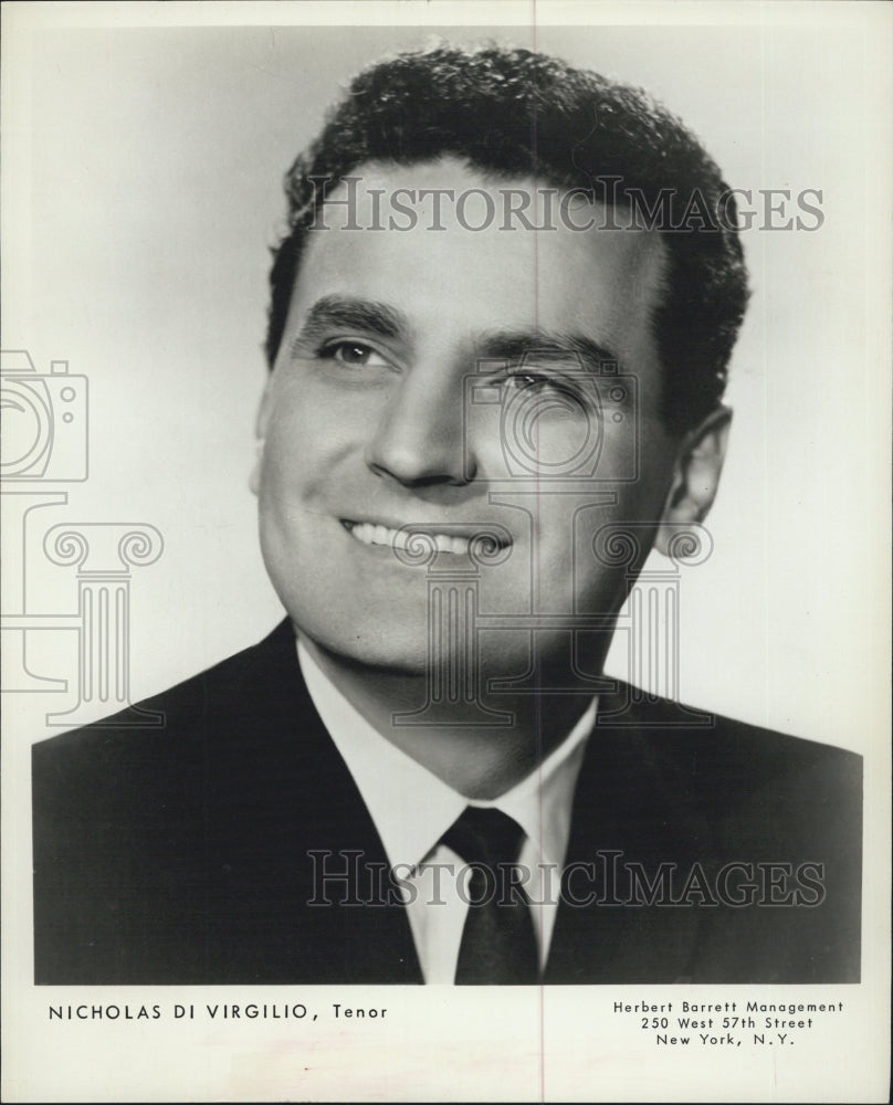 1966 Tenor Singer Nicholas Di Virgilio Portrait Closeup - Historic Images