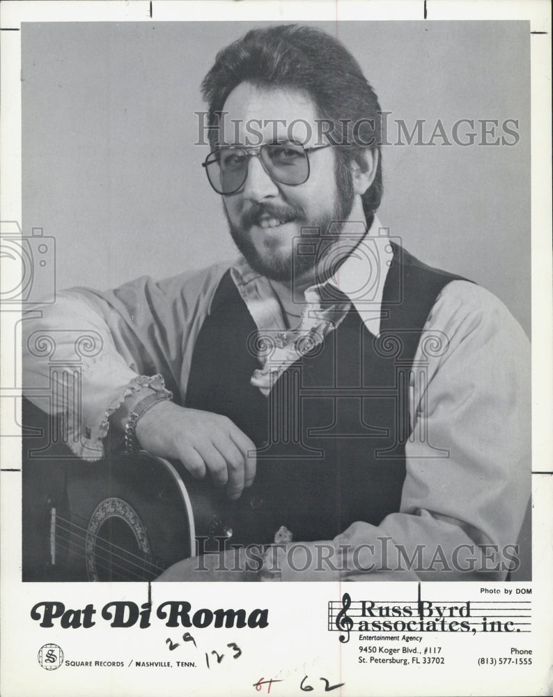 1987 Press Photo Pat Di Roma, musician. - Historic Images