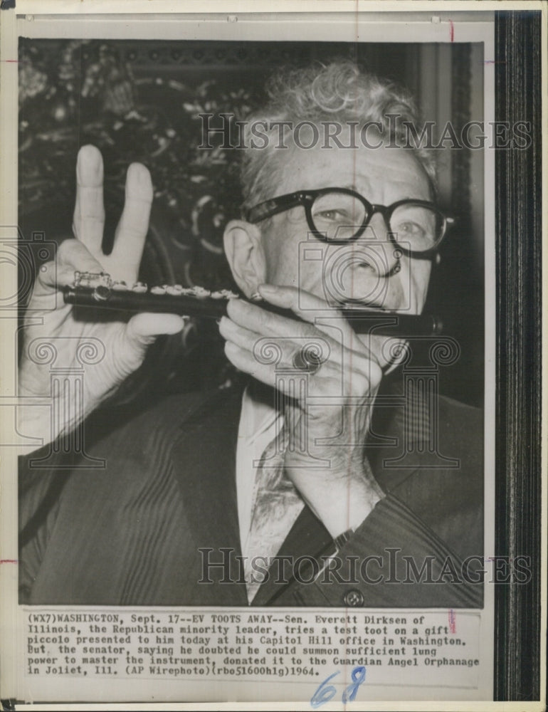 1964 Sen. Everett Dirksen Illinois Republican Minroty - Historic Images