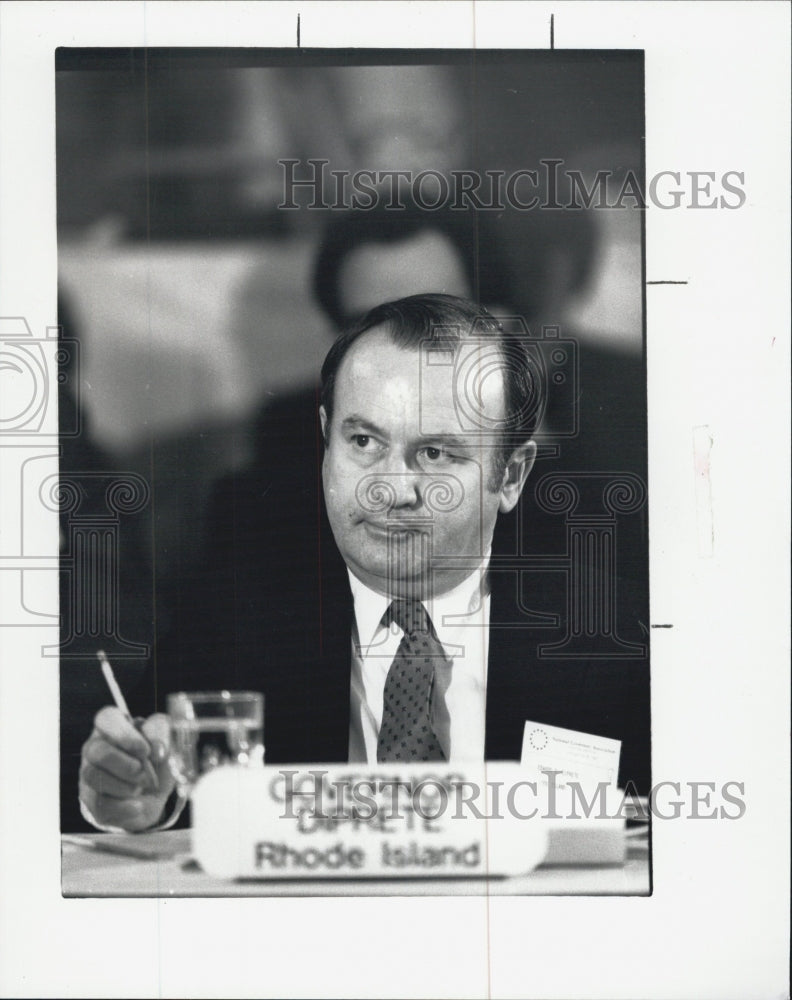 1985 Press Photo Rhode Island Governor Edward DiPrete National Governors Assn. - Historic Images