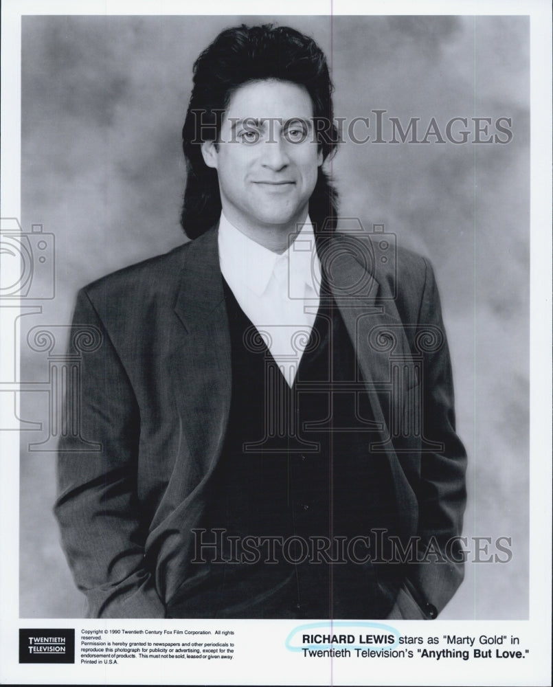 1990 Press Photo Actor Richard Lewis - Historic Images