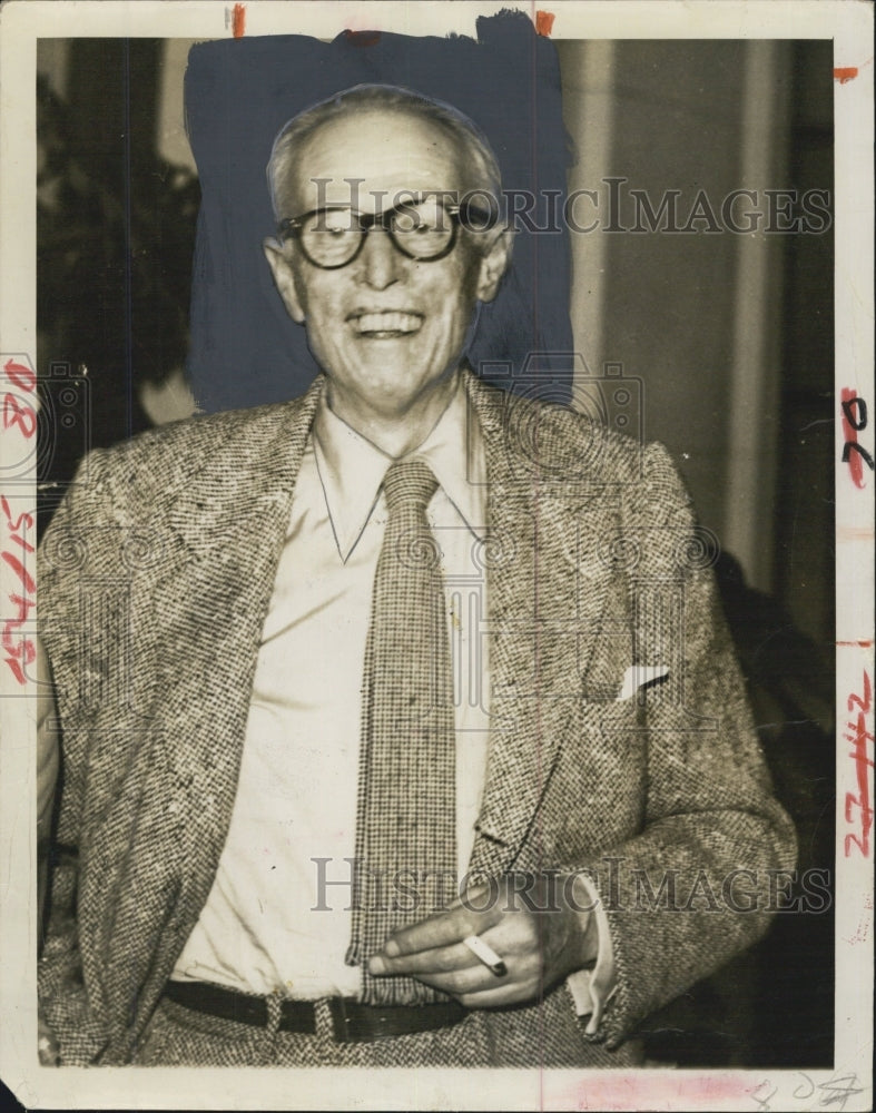 1960 Press Photo Nobel Prize Winning Author Sinclair Lewis Babbitt Novelist - Historic Images