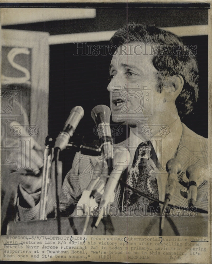 1974 Gubernatorial Candidate Levin - Historic Images