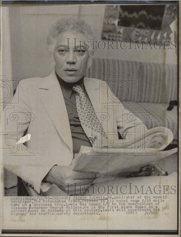1975 Jessie J. Lewis, publisher of The Birmingham - Historic Images