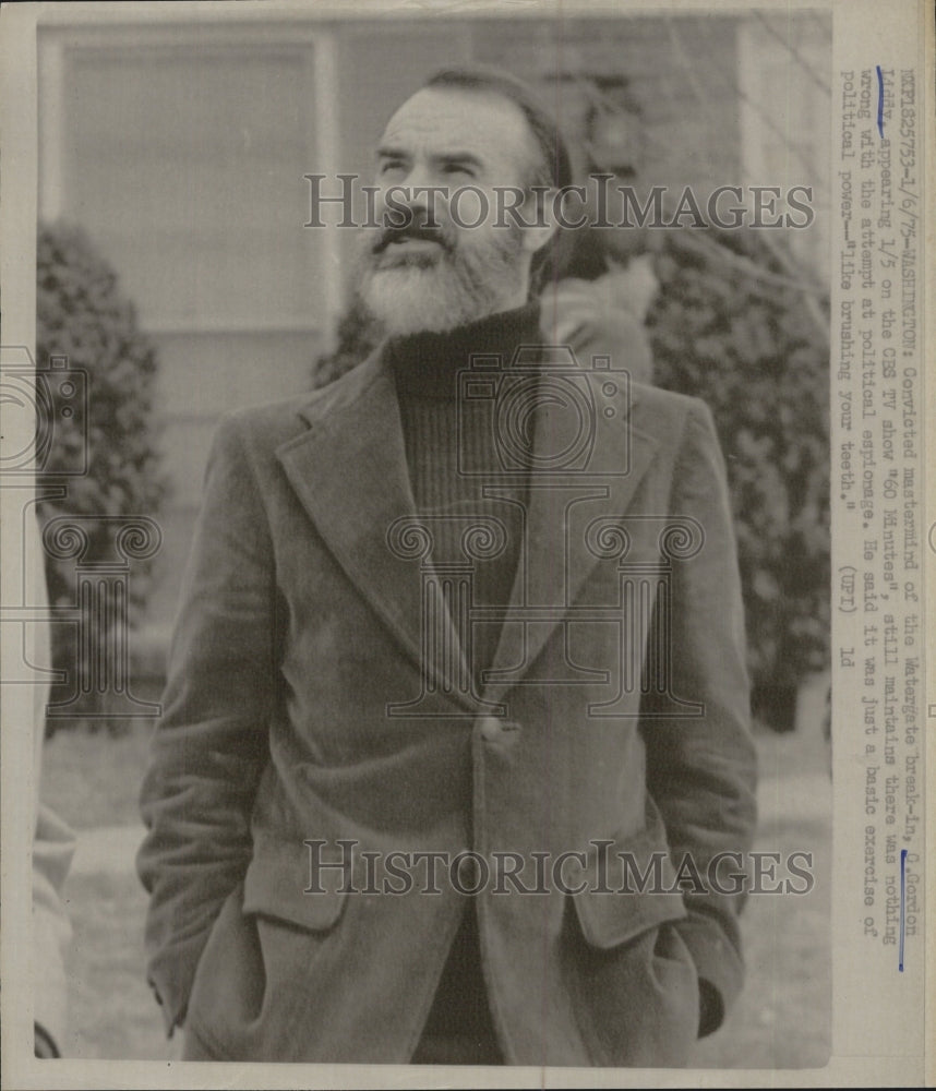 1975 Press Photo Mastermind Watergate G Gordon Liddy - RSG59743 - Historic Images