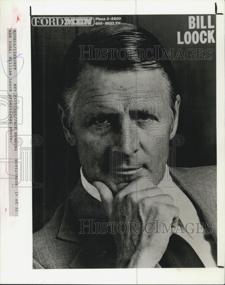 Press Photo Model Bill Locke - Historic Images