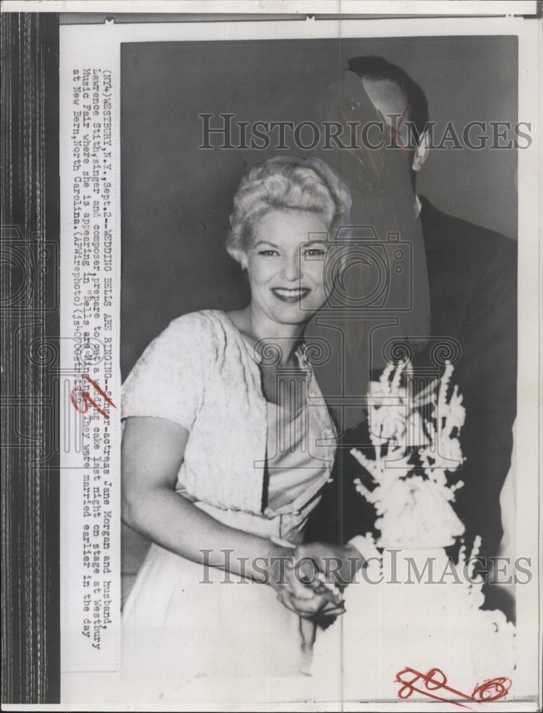 1959 Jane Morgan & Lawrence Stith at Wedding - Historic Images
