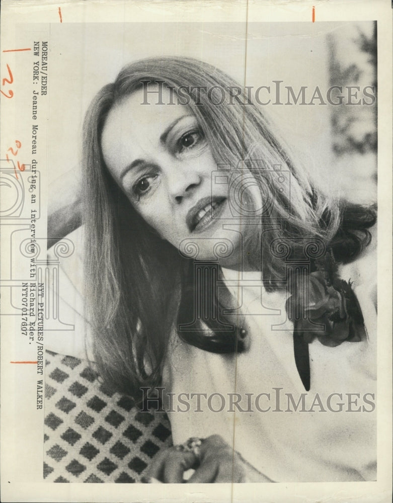 1976 French Actress Jeanne Moreau - Historic Images