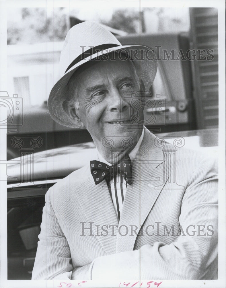 1986 Press Photo Actor Harry Morgan, Star Of &quot;Dragnet&quot; And &quot;Mash&quot; - Historic Images