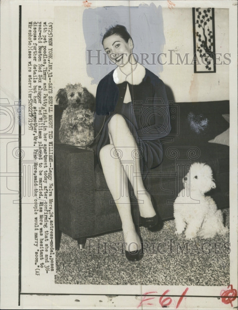 1957 Press Photo Actress &amp; Model Nelva More - RSG60369 - Historic Images
