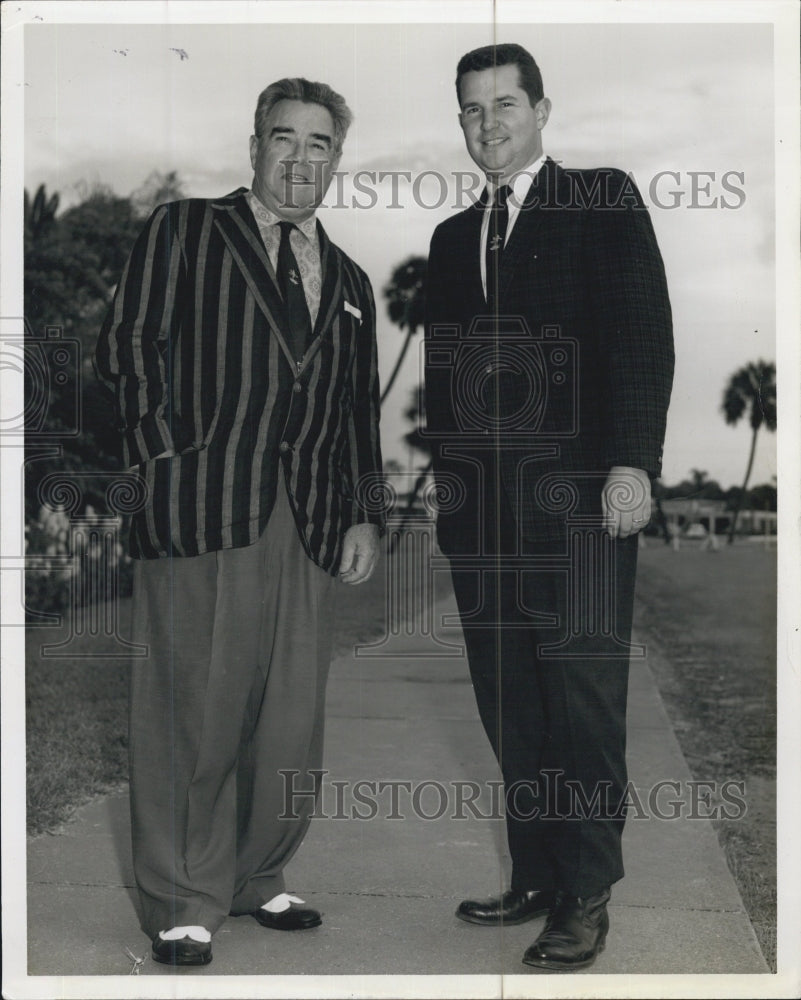 1960 Press Photo Co-Chairmen Dick Pope Jr. &amp; Dick Pope Sr. named Co-Chairmen - Historic Images