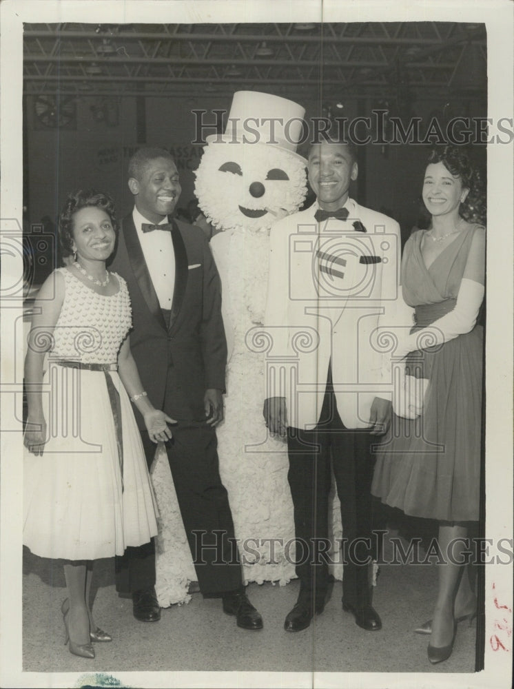 1961 Cabaret Ball and Snowman. - Historic Images