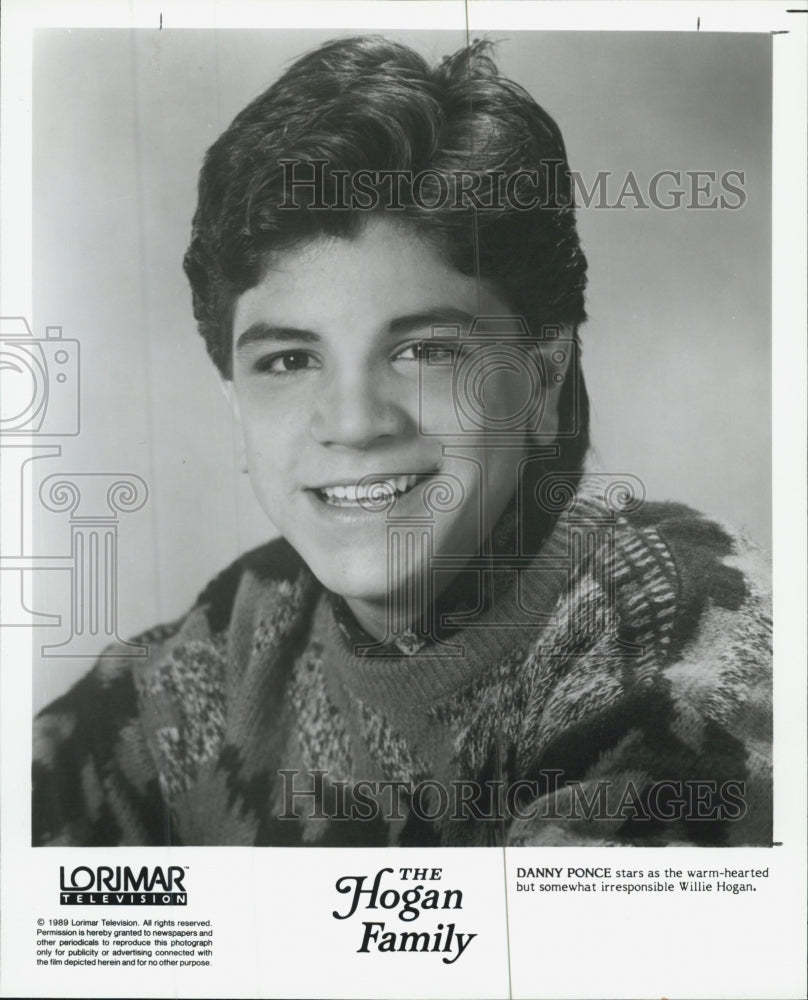 1989 Press Photo Danny Poncce Child Actor Hogan Family Television Series - Historic Images