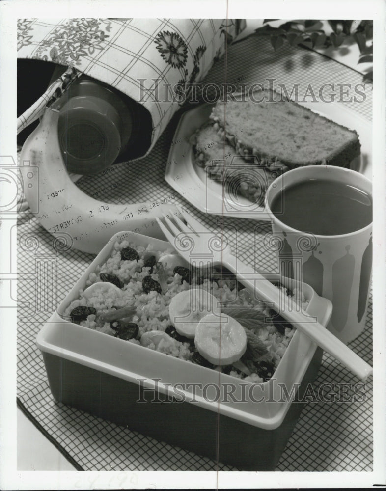 1984 Press Photo Banana Bulgur Salad - Historic Images