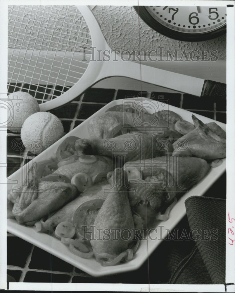 1986 Press Photo Do-Ahead Chicken Savory Herbed Chicken - Historic Images