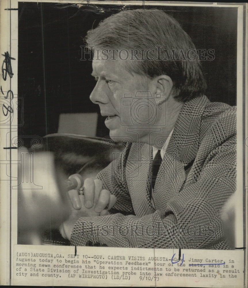 1973 President Jimmy Carter In Agusta - Historic Images