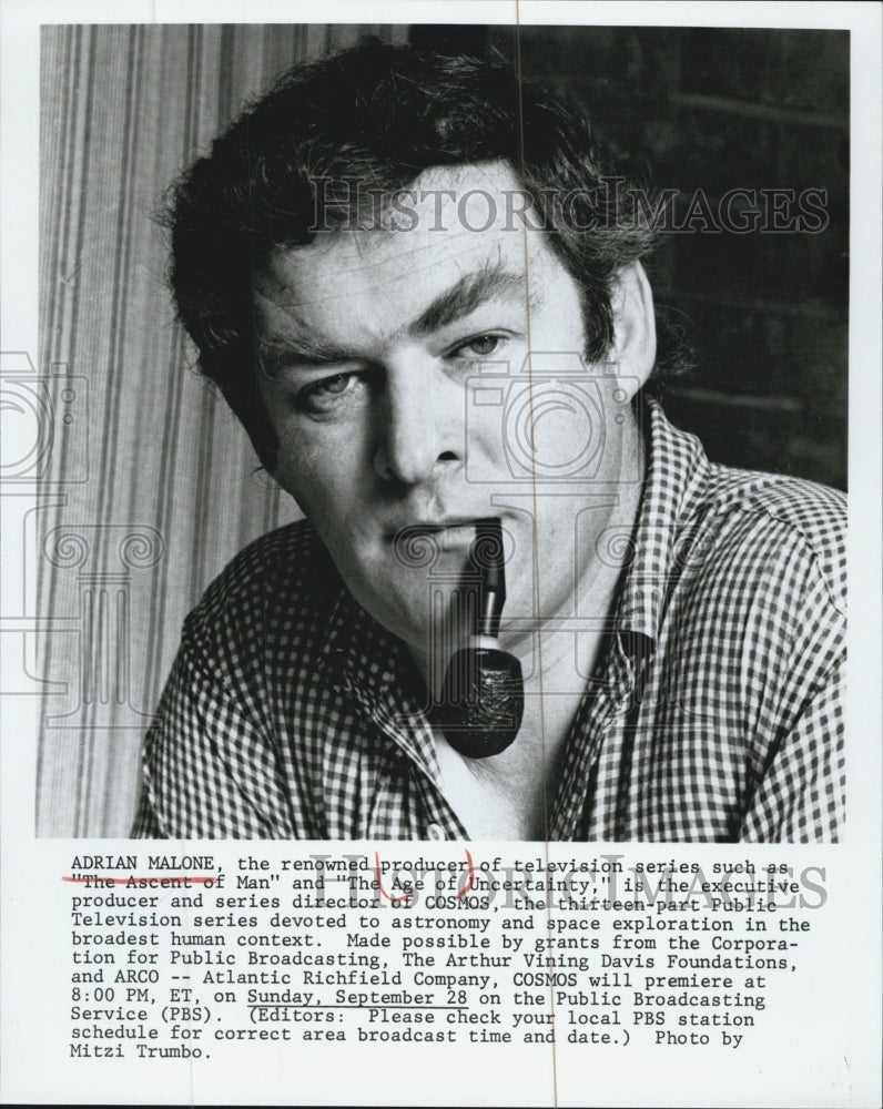 Press Photo Adrian Malone producer of THe Ascent of Man The Age of Uncartainty - Historic Images