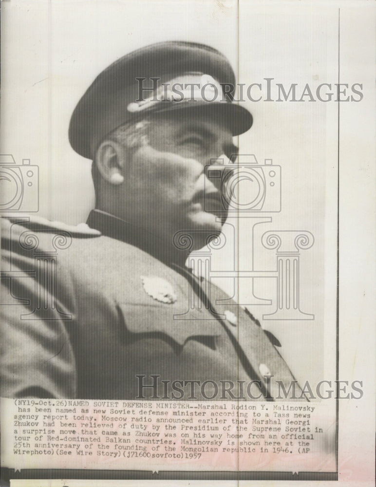 1957 Marshal Rodion Malinovsky New Soviet Defense Minister - Historic Images