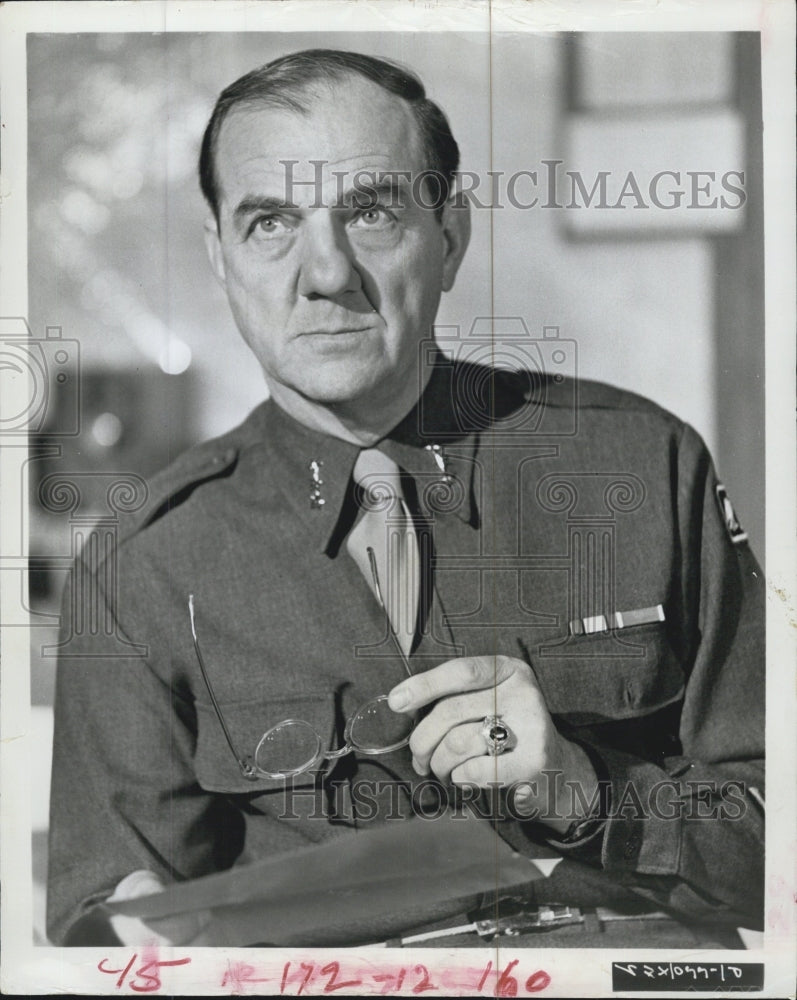 Press Photo Patton Film Actor Karl Malden As General Bradley Scene - Historic Images