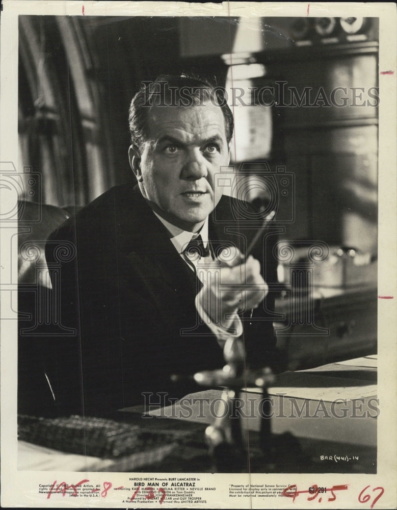 1962 Actor Karl Malden in &quot;Bird Man of Alcatraz&quot; - Historic Images